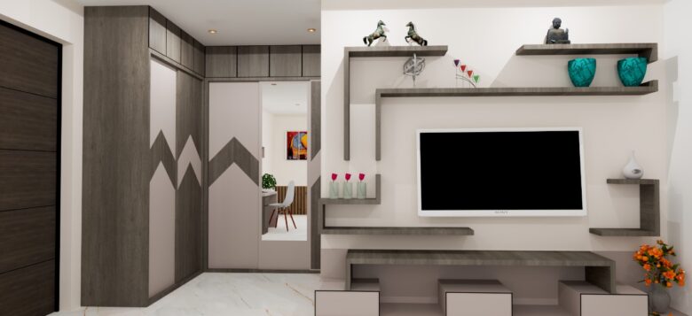 GUEST BEDROOM TV & WARDROBE OPTION 2