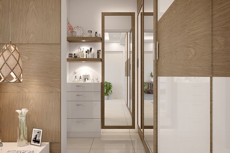 dressing units and open wardrobe